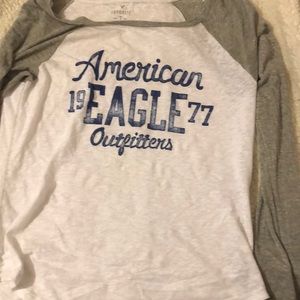 NWOT American eagle baseball shirt
